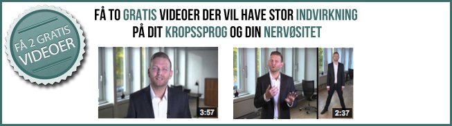 Få to gratis lektioner omkring kropssprog og nervøsitet fra Professionel Præsentationsteknik