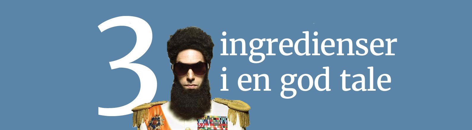 tre god råd til din tale